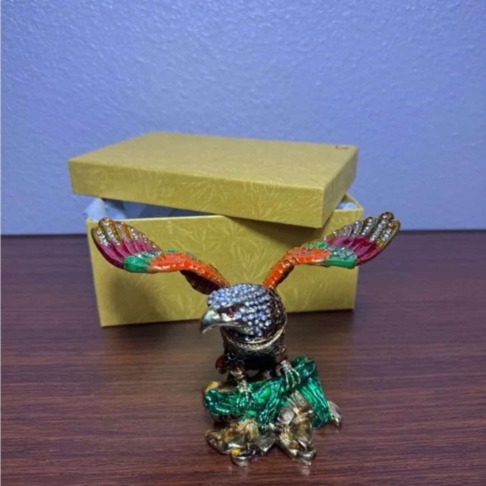 Colorful Crystal Eagle Figurine